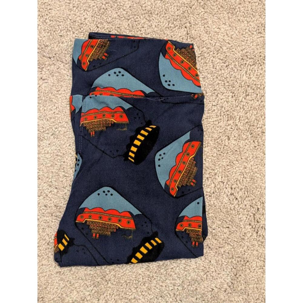 NEW LuLaRoe OS Leggings Vintage ~ CRUISE SHIP IN A BOTTLE ~ Buttery Soft!